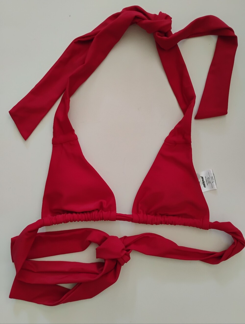Edikted Red Bikini Top Size XS Soraya Knotted